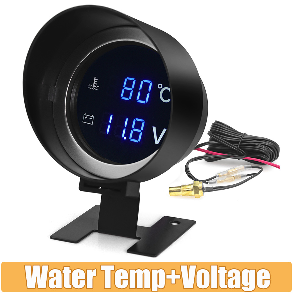 Light Meter Incident - 2 で 1 ラウンド LED デジタル水温計電圧計ボルト電圧計