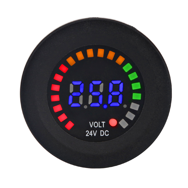 Light Meter Incident - 24V 12V DC電圧計 カラーLEDデジタル表示 電圧計 電圧メーター