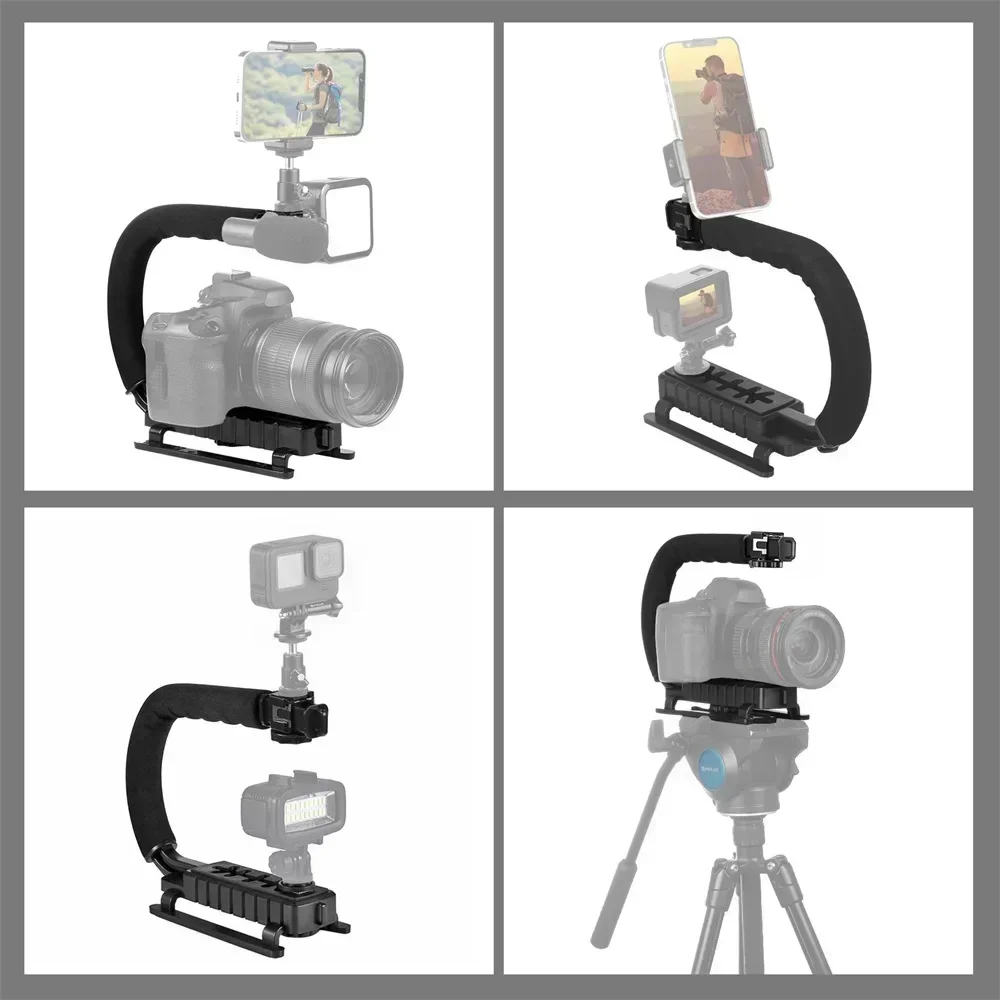 Handheld Stabilizer Gimbal - ユニバーサルカメラスタビライザー C型ハンドヘルドCフレーム写真撮影ジンバルスタビライザー DSLR、SLR、DVカメラ、携帯電話用