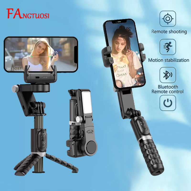Photography Basics - Fangtuosi-シャッター付き自撮り棒三脚,360度回転,撮影後のジンバル,スマートフォン用スタビライザー,ライブ,vlog