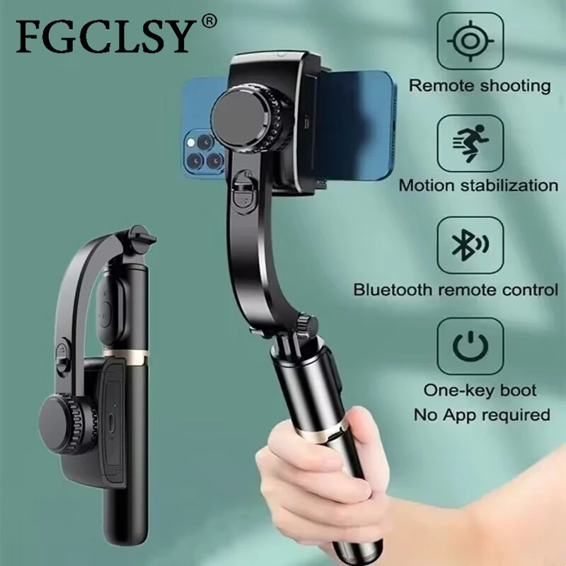 Photography Basics - FGCLSY 2024 AIビデオスタビライザー Bluetooth自撮り棒三脚ジンバルスタビライザー スマートフォン用 ライブ垂直撮影ブラケット