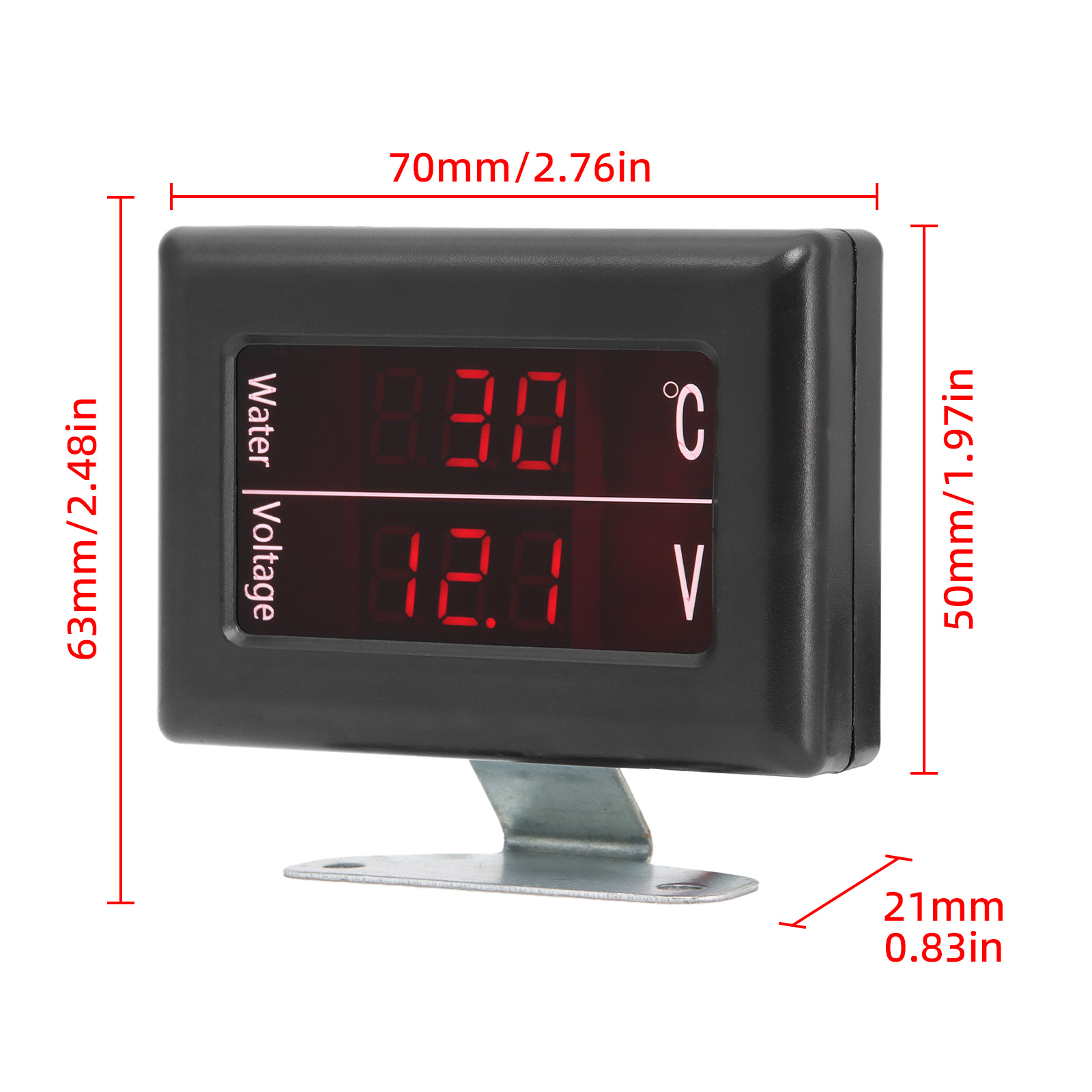 2in1車載LEDデジタルゲージ 水温計+電圧計 汎用カーア - Light Meter Incident のレビューと価格
