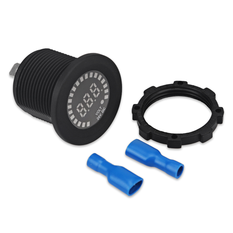 24V 12V DC電圧計 カラーLEDデジタル表示 電圧計 - Light Meter Incident のレビューと価格