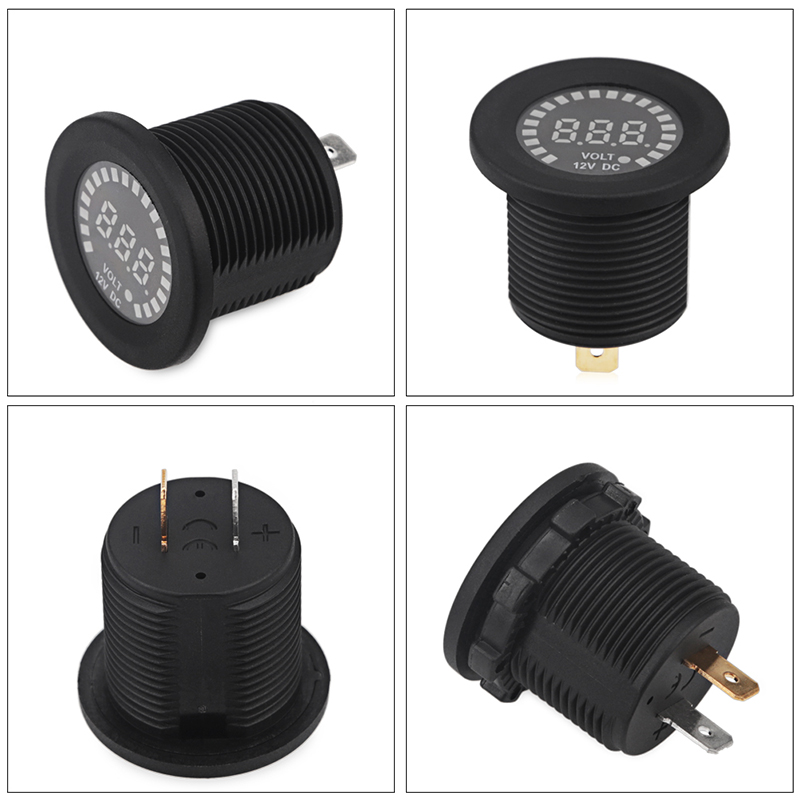 24V 12V DC電圧計 カラーLEDデジタル表示 電圧計 - Light Meter Incident のレビューと価格
