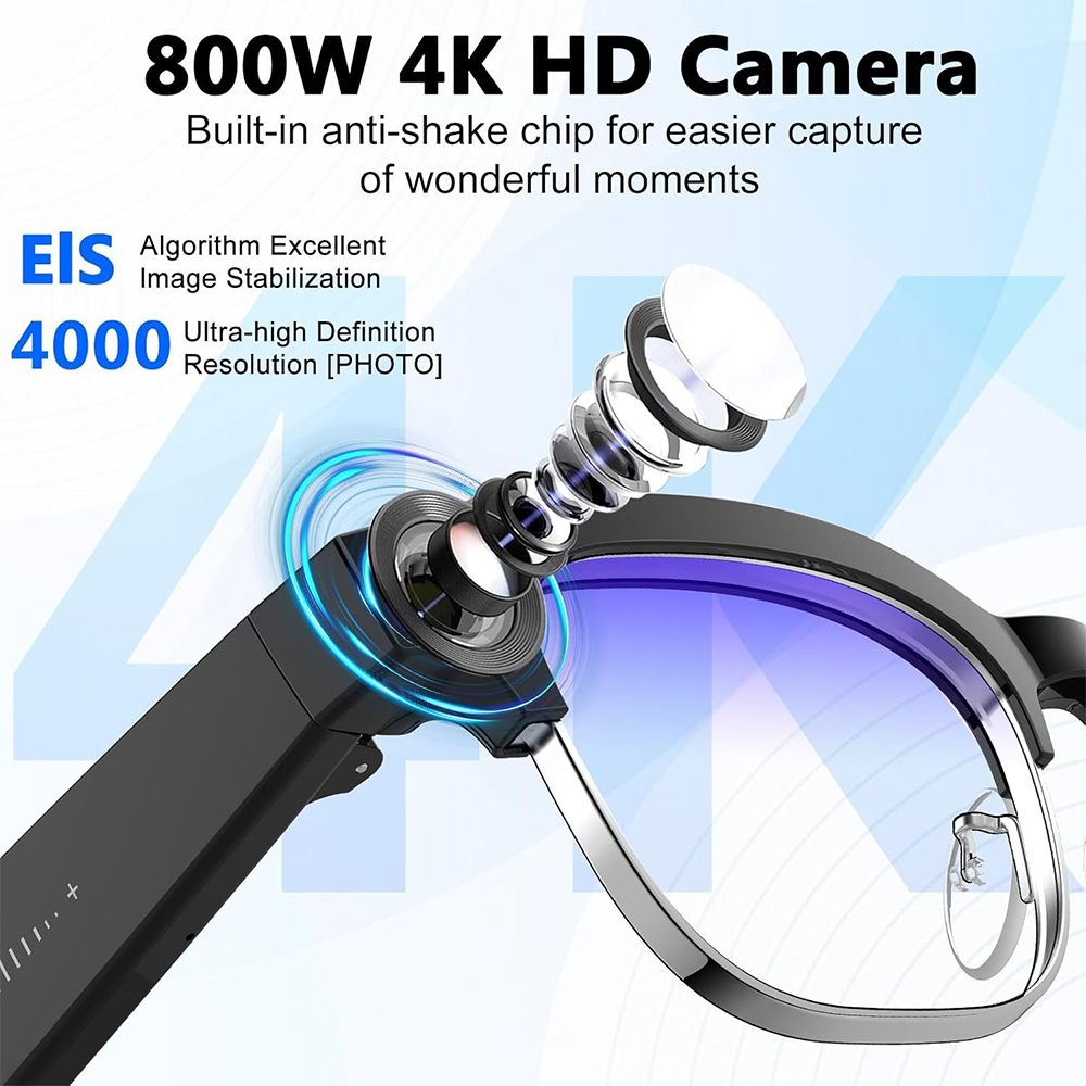 4KスマートAIグラス 8MPカメラ搭載 ビデオ録画 写真認 - Photography Japanese のレビューと価格