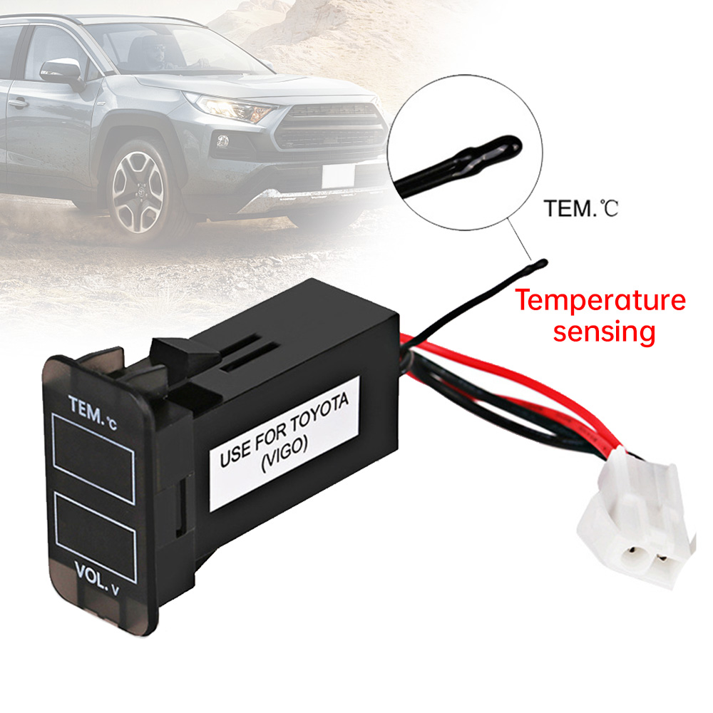 ユニバーサル LED デジタル電圧計ゲージ車の温度計電圧計電 - Light Meter Incident のレビューと価格