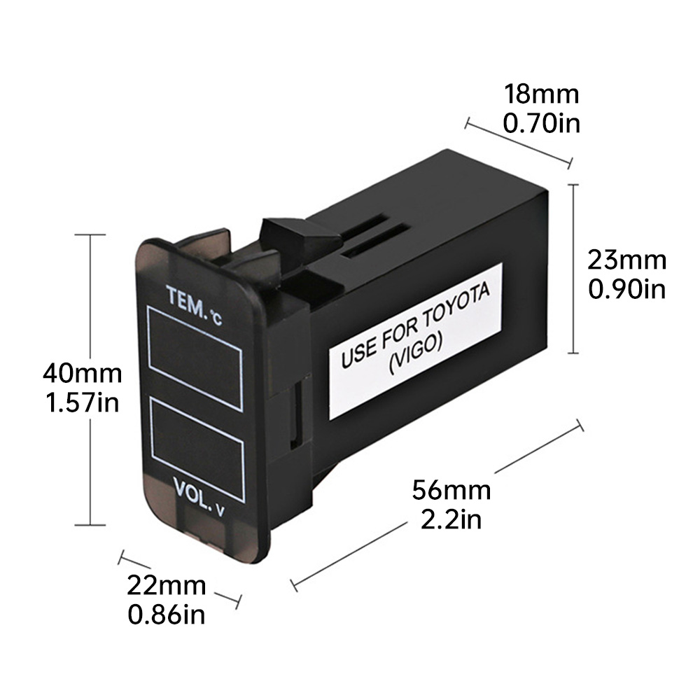 ユニバーサル LED デジタル電圧計ゲージ車の温度計電圧計電 - Light Meter Incident のレビューと価格