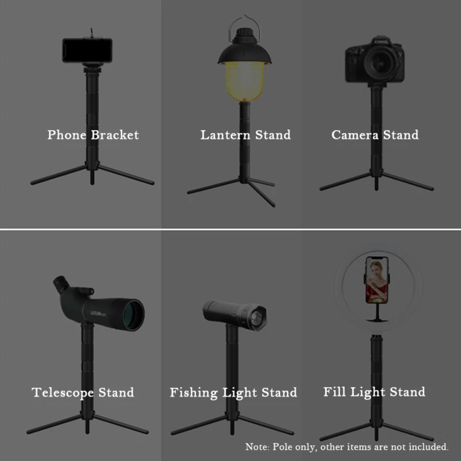 新しいアルミランタンスタンドキャンプランプポール折りたたみ式 - Photography Basics のレビューと価格