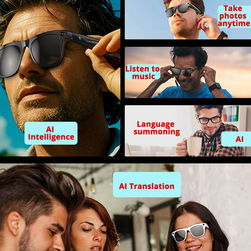 AI撮影グラス ワイヤレス音声コントロール Bluetoot - Photography Translate のレビューと価格