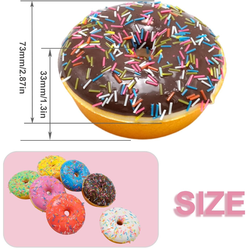 7個入りフェイクドーナツ 人工ソフトPUリアルなドーナツ装飾 - Photography Of Food のレビューと価格