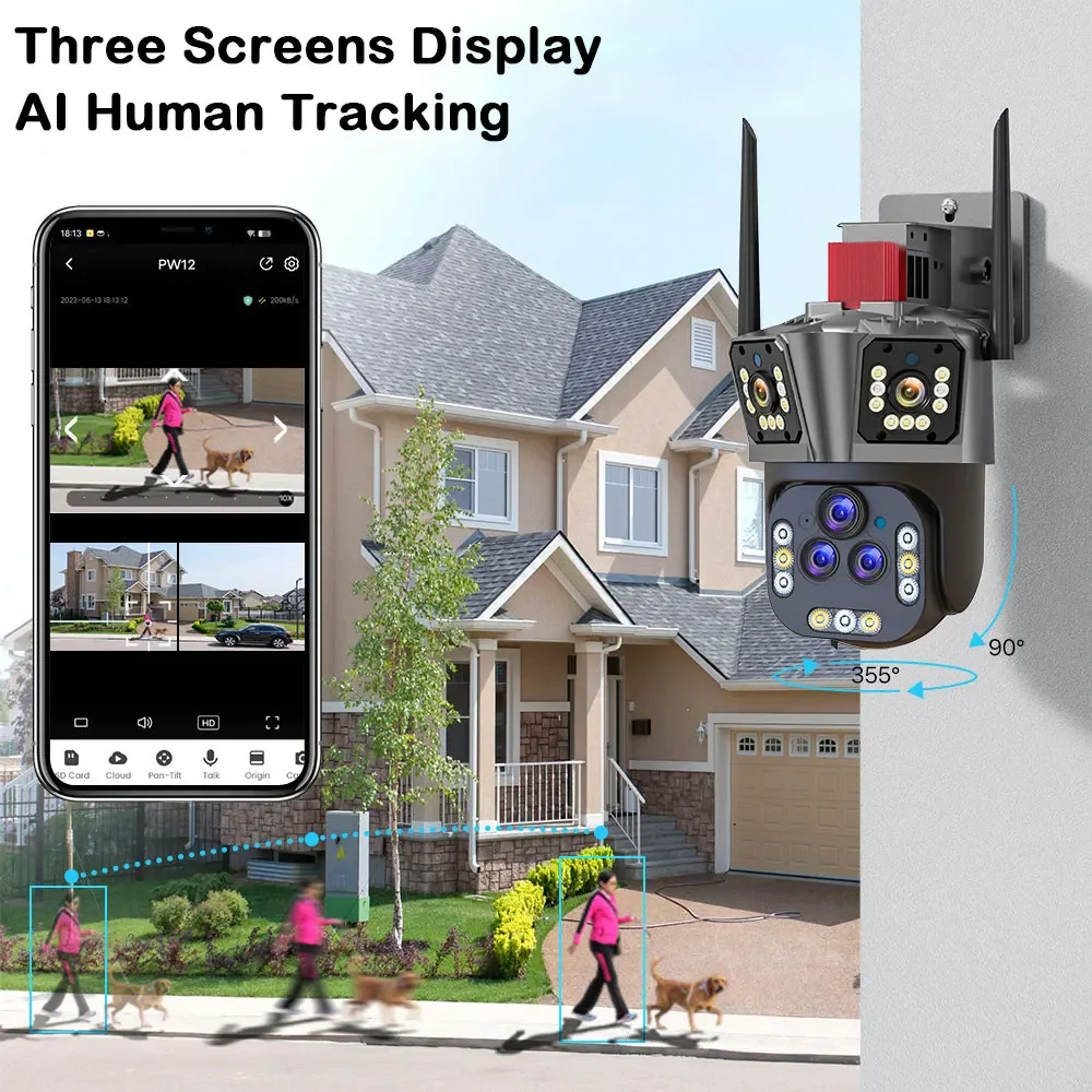 監視カメラ,wifi,5レンズ,20mp,20倍ズーム,自動 - Photography Term のレビューと価格