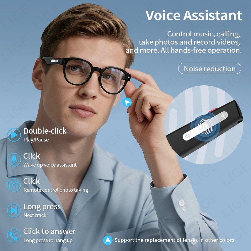 LIGEスマートサングラス メンズ 500Wカメラ搭載 AI - Photography Translate のレビューと価格