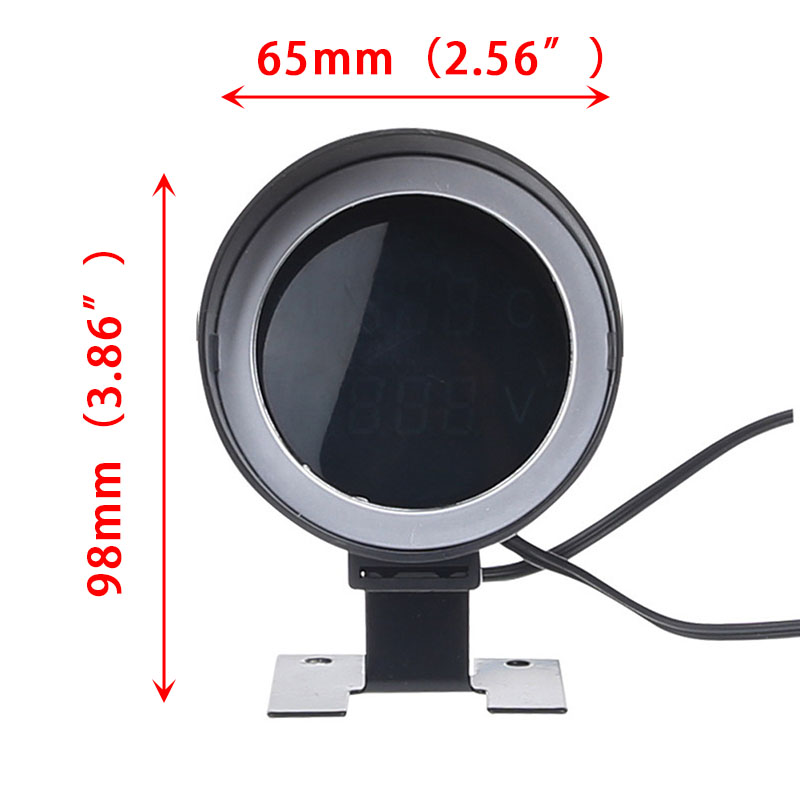 ラウンド2イン1 LEDデジタル車用温度計 水温計 エンジン - Light Meter Incident のレビューと価格