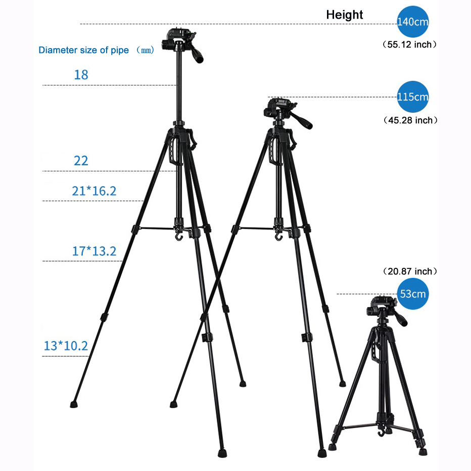 55インチユニバーサル三脚スタンド（携帯電話、カメラ、双眼鏡 - Photography Basics のレビューと価格