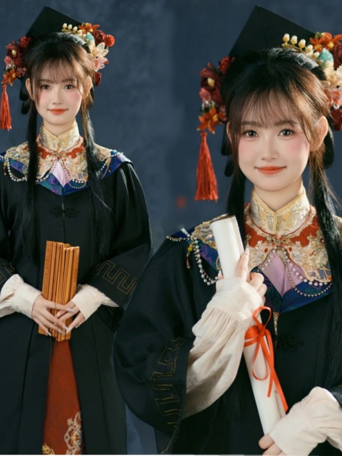 新中華風スタジオ写真撮影 明代漢服 女性用卒業式ガウン マフ - Photography Graduation のレビューと価格