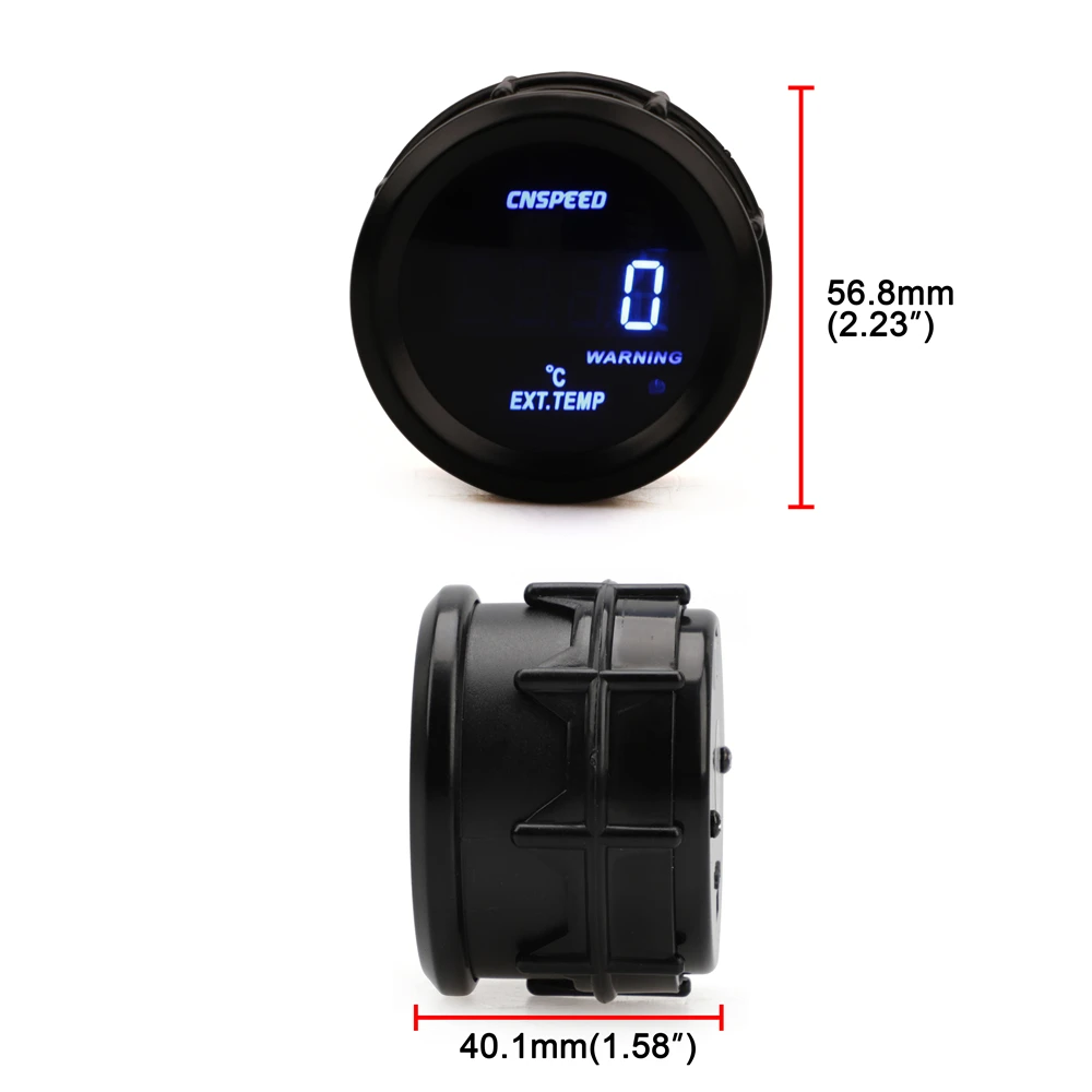 2インチ 52mm 車載メーター ブルーLED EGT EX - Light Meter Incident のレビューと価格